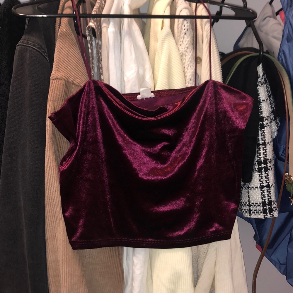 Velvet crop top